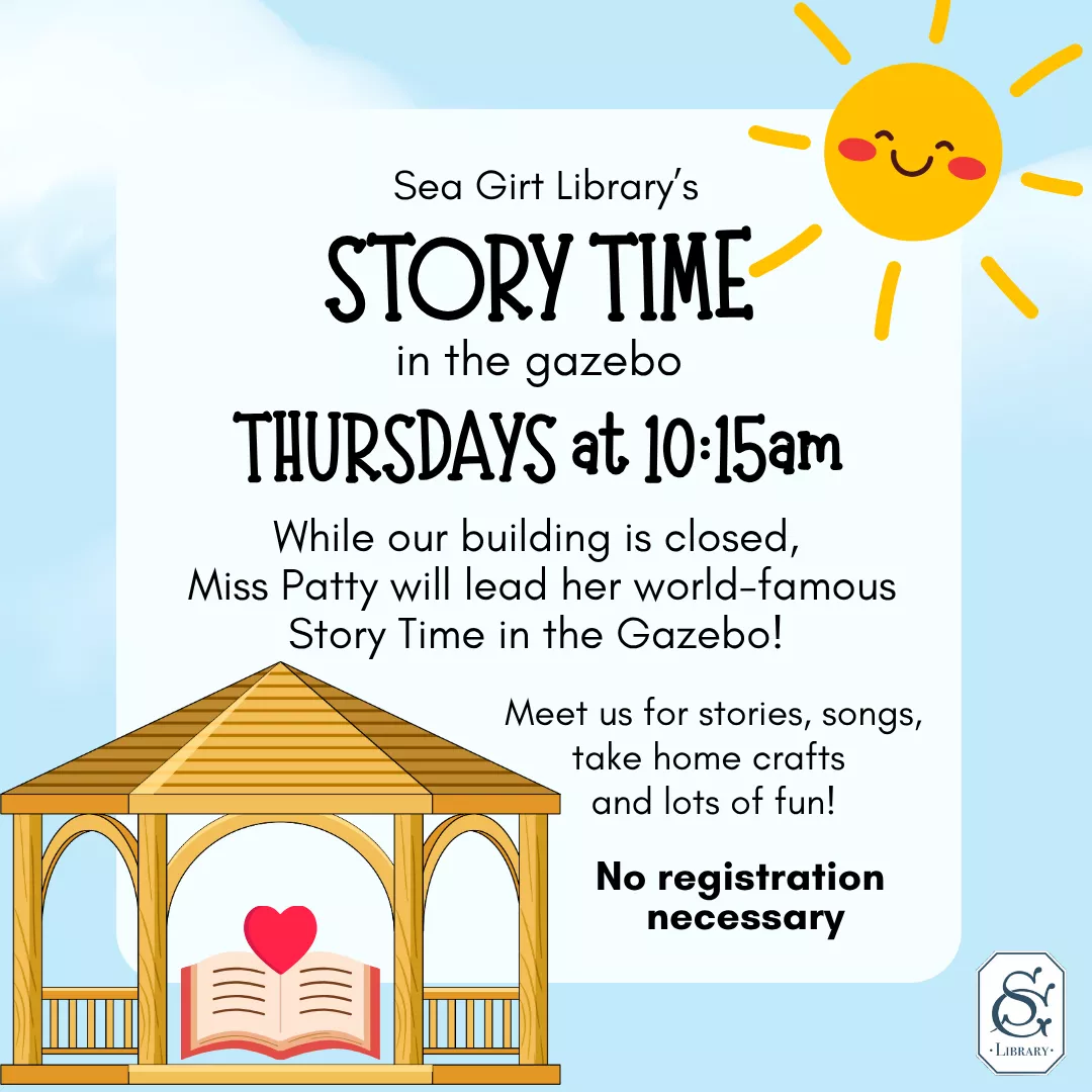 Story Time in the Gazebo on Thursdays at 10:15