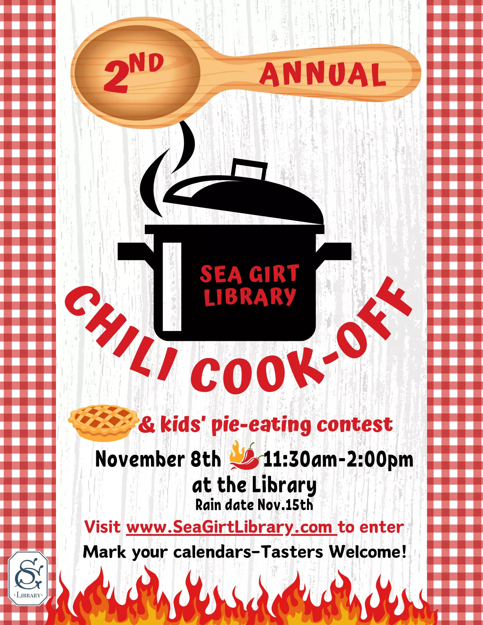 Chili Cook-Off on Nov. 8 from 11:30-2:00