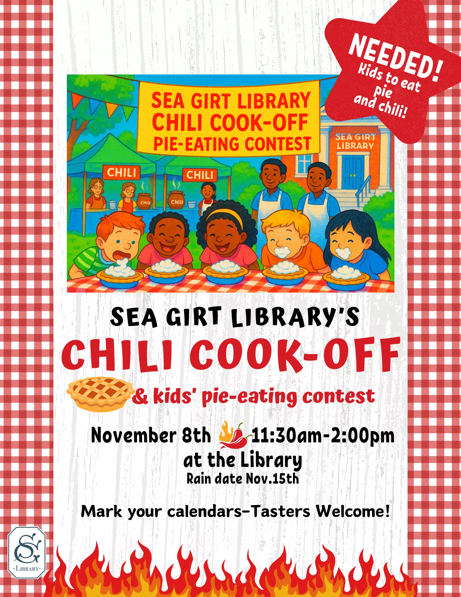 kids pie eating chili cookoff