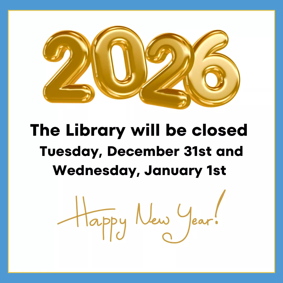 Library Closed on Dec. 31 and Jan. 1