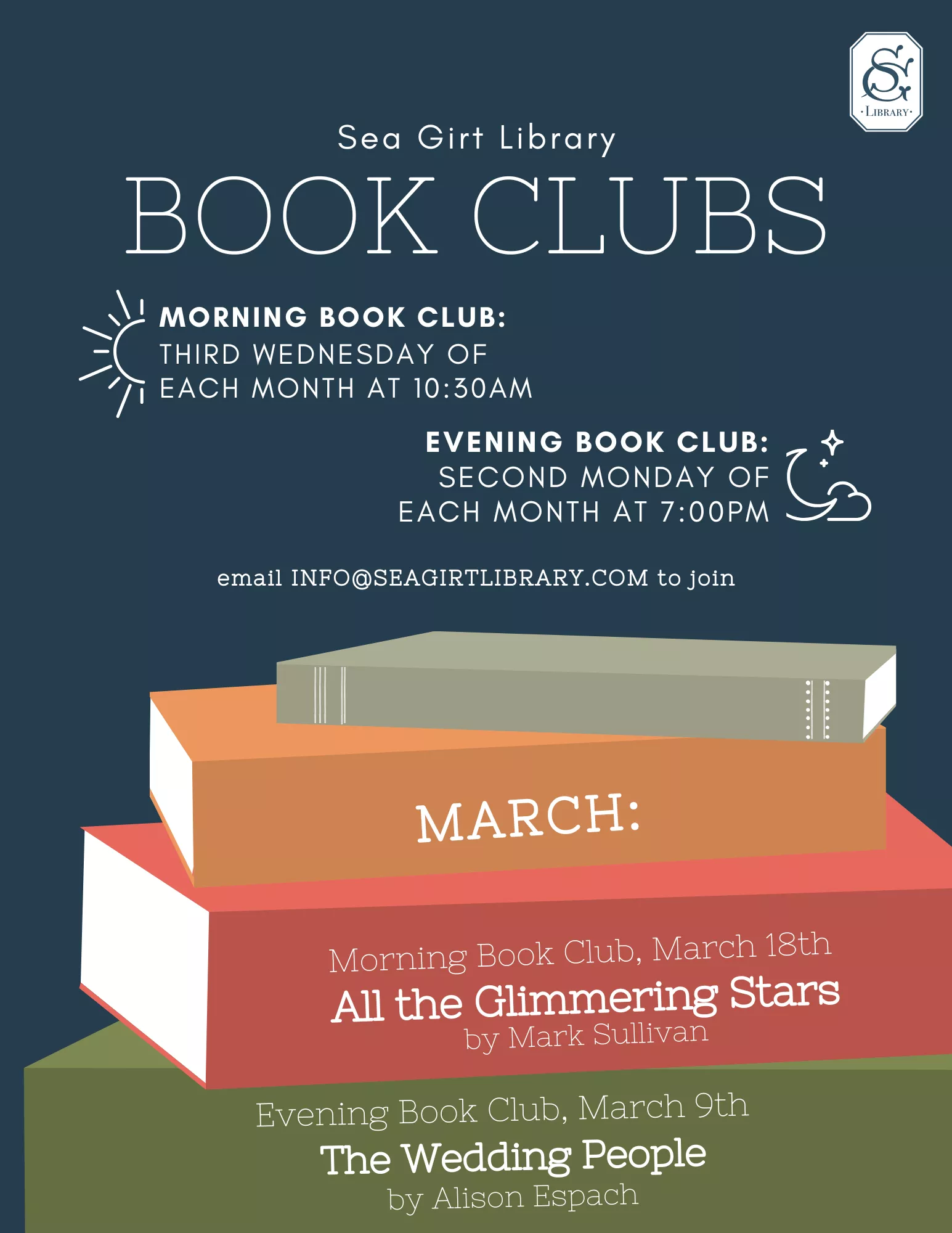 March 2026 book clubs