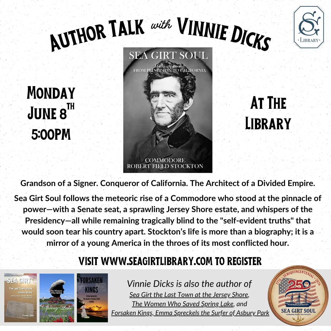 Author Talks w/ Vinnie Dicks on June 8 @ 5-6 PM