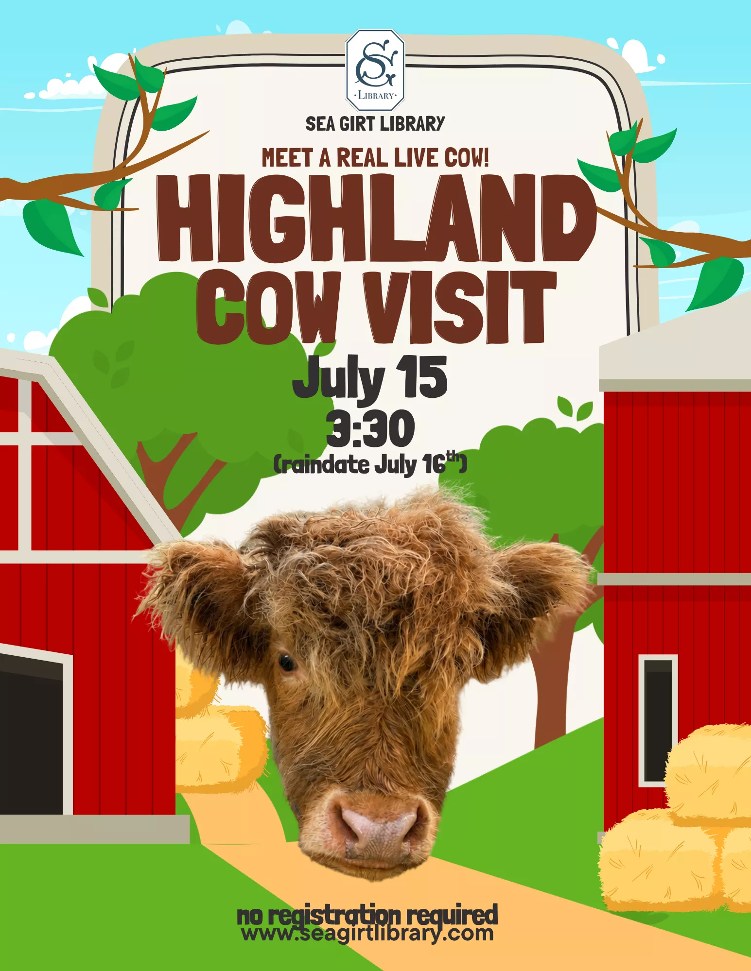 Highland Cow Visit on July 15 @ 3:30 PM