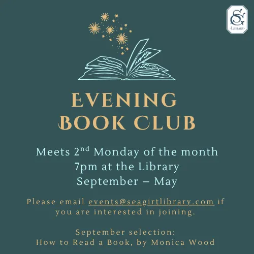 Evening Book Club on Sept. 14 @ 7:00 PM