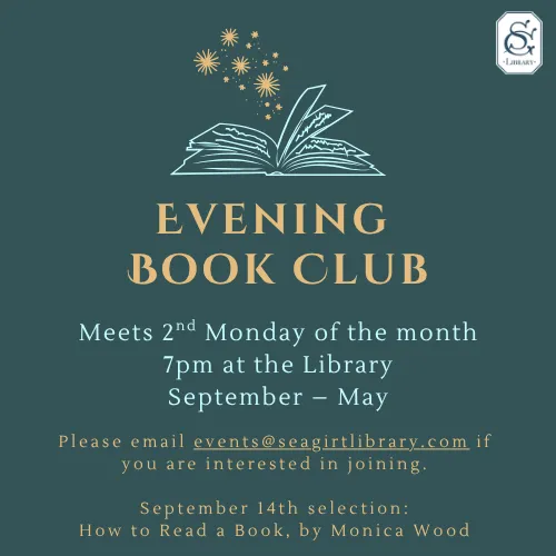Evening Book Club on Sept. 14 @ 7:00 PM