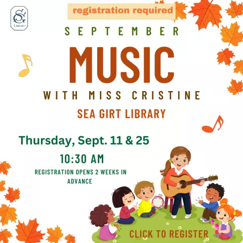 September 25 Music with Ms. Cristine