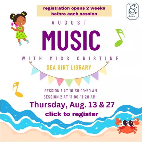 August 13 Music with Ms. Cristine - Session 1